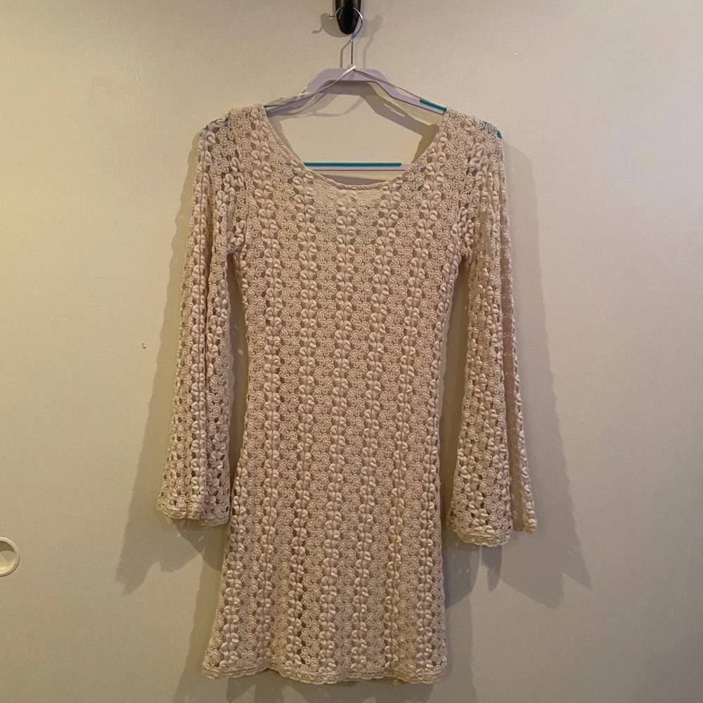 Free people crochet mini dress